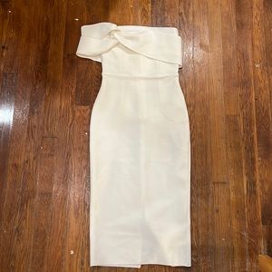 NWOT White Midi off-shoulder dress